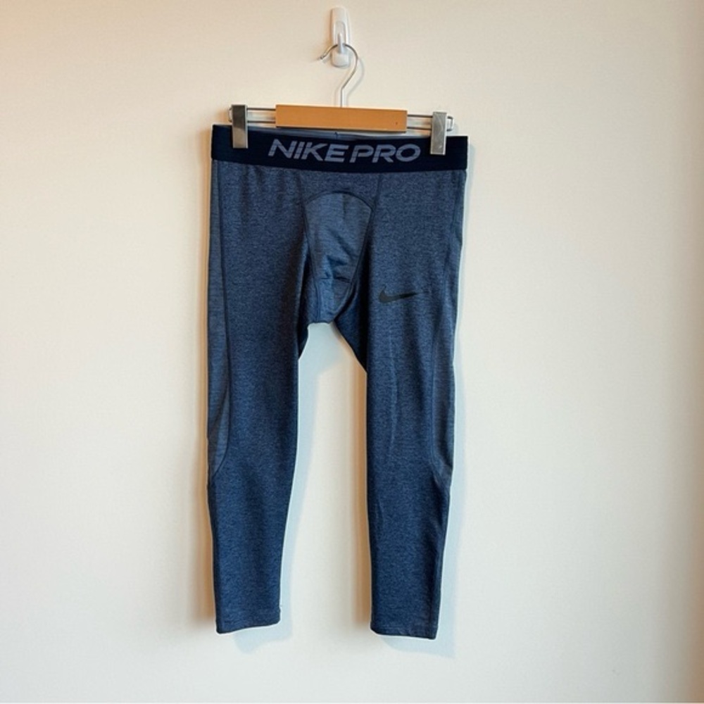 Men’s Nike Pro Tights 3/4 Blue Size Medium